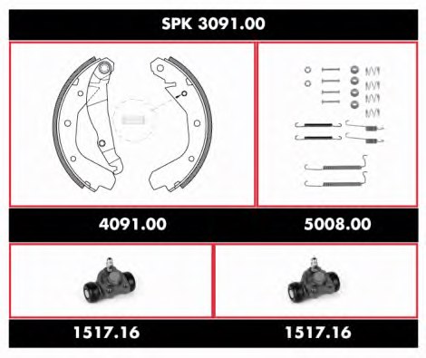 REMSA SPK 3091.00 Brake Set, drum brakes